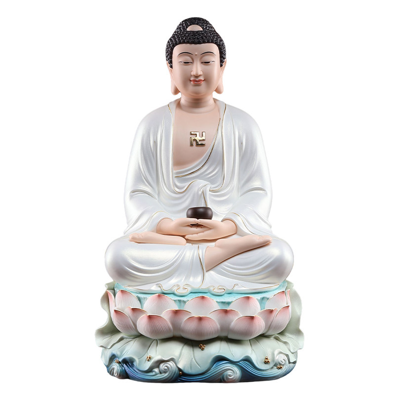 戴玉堂陶瓷大日如来佛祖阿弥陀佛释迦牟尼药师佛供奉家用佛像摆件
