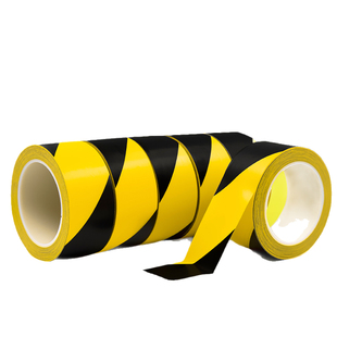 黄黑警示胶带PVC黑黄色斑马警戒线地线贴地标贴纸安全通道地贴标识地面彩色划线地板pvc胶纸管理定位耐磨胶带
