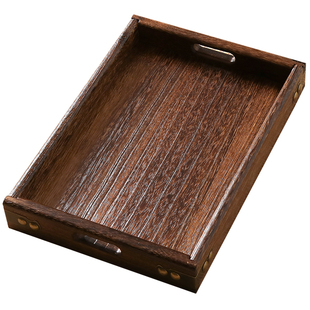 日式实木茶盘大号木质餐盘托盘茶具小号简约果盘功夫茶盘家用