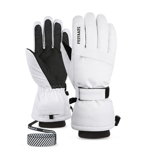 凯夫拉滑雪手套内置护腕女触屏单双板登山专业五指男冬胆防水保暖