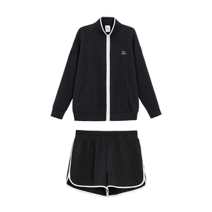 TurnSignal针织拉链外套短裤两件套女春2026新款时尚休闲运动套装