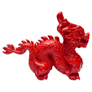 保真朱砂红砂龙摆件腾龙全身款家居客厅办公室桌面装饰摆设九子家