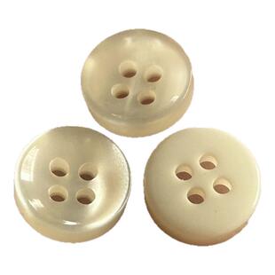 加厚米色高档仿贝壳纽扣米白衬衫衬衣扣子男女装T恤钮扣童装扣子