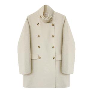 【现货】Nothing Written Narchi韩国温柔翻领双排扣羊毛大衣外套