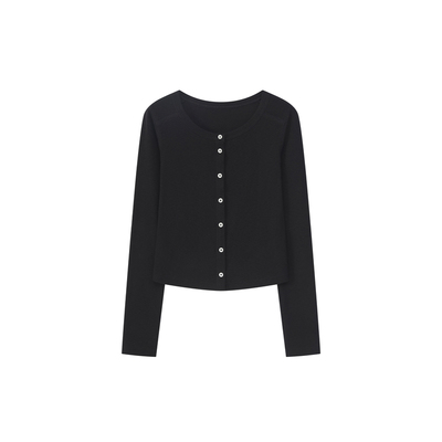 CycleDocument圆领修身针织开衫