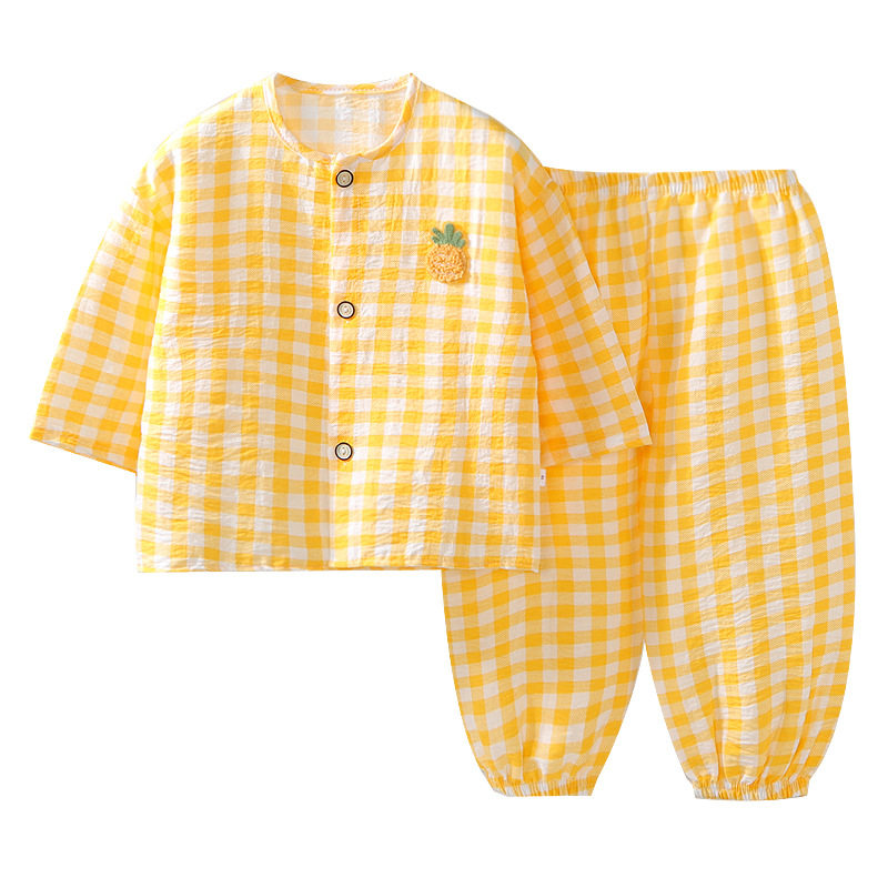 女童云朵家居服套装夏季开衫卡通家居服套装