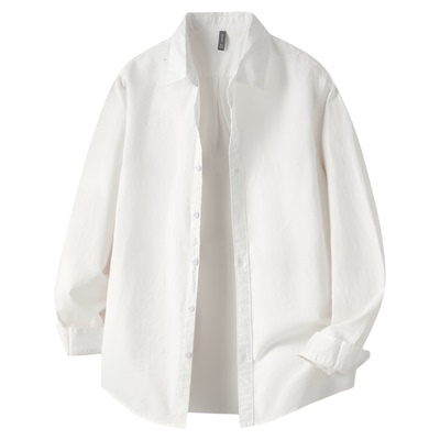 Pointlamp复古基础纯色长袖衬衫