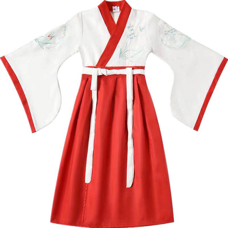 汉服男童国学服女童中国风古装书童儿童演出服男孩唐装小学生襦裙