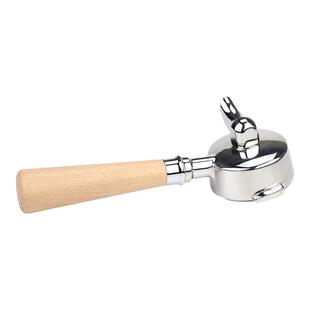 意式咖啡机手柄德龙EC310/330有底双分流手柄不锈钢萃取器具51mm