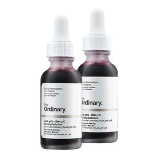 2瓶The Ordinary30%果酸水杨酸去角质精华液面部去闭口粉刺痘印