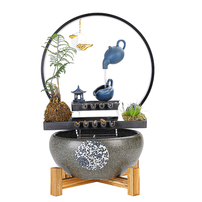 招财简约现代客厅办公室流水摆件