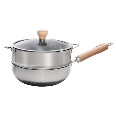 鹤家印小钛炒24cm无涂层不沾锅