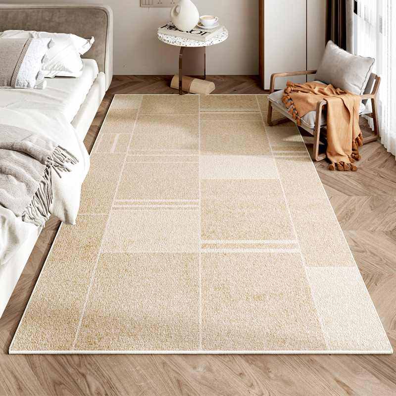 日式简约长条仿羊绒地毯沙发卧室家用毯耐磨防滑毯床边茶几吸水