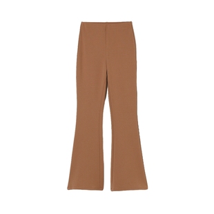 HM女装裤子冬季通勤修身高腰松紧喇叭打底裤休闲时尚长裤1035873