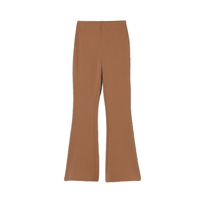 HM女装裤子冬季通勤修身高腰松紧喇叭打底裤休闲时尚长裤1035873