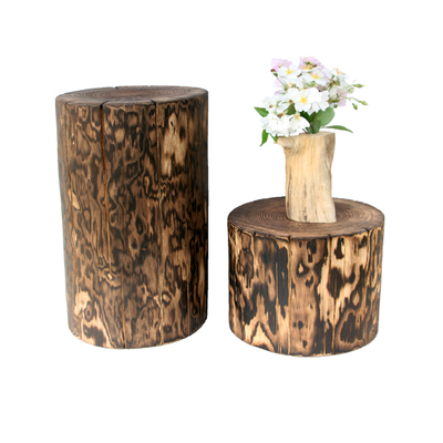 复古木墩子原木换鞋凳底座支架