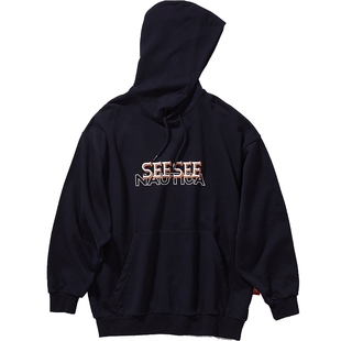 【明星同款】nautica x SEESEE联名日系中性宽松连帽卫衣SSKW3302