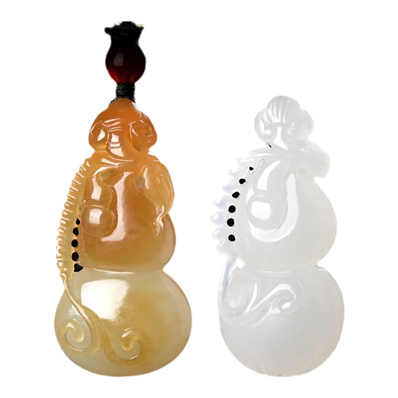 天然新疆和田玉葫芦吊坠