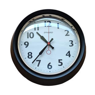 10英寸简约金属挂钟复古橄榄绿圆形单面静音无声装饰壁钟家居钟表