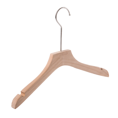 定制logo无油漆本色女款实木衣架