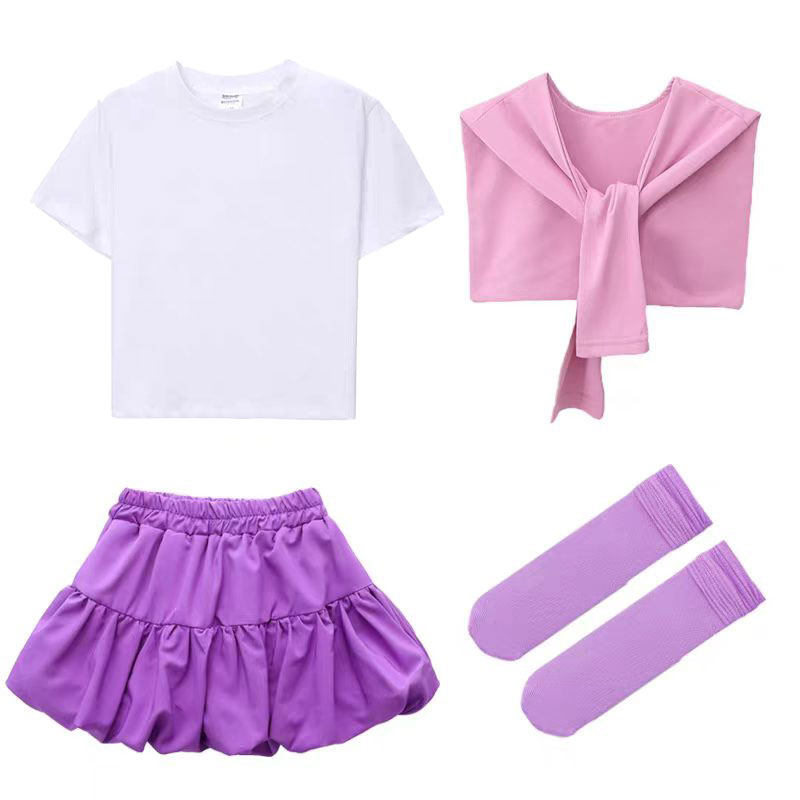 儿童表演服装啦啦队小学生毕业照合唱服演出服糖果色幼儿园舞蹈服