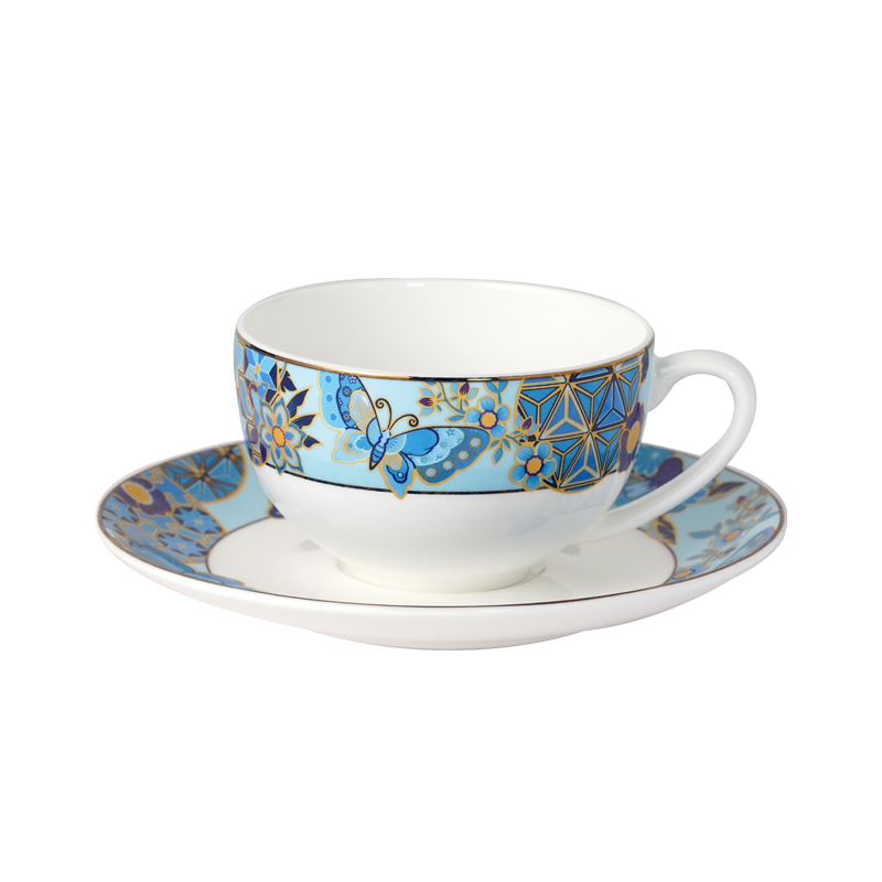 故宫 芳翠满庭杯碟套装 礼盒装 生日礼物  礼品 故宫官方旗舰店