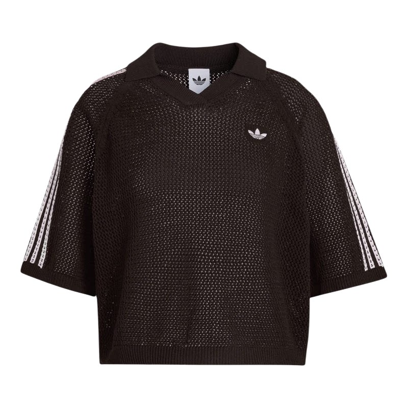 adidas三叶草新款镂空短袖T恤女