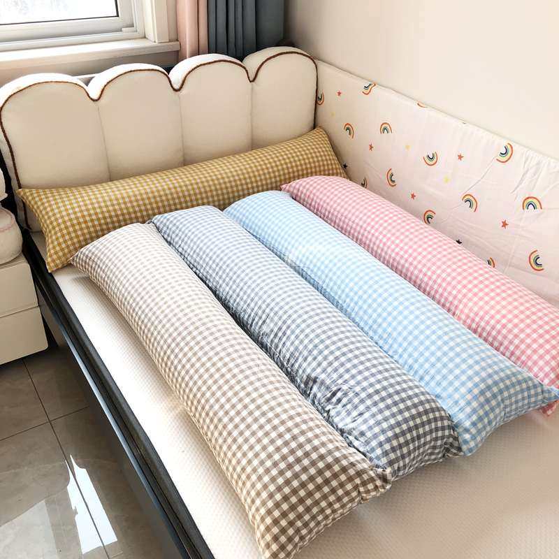 纯棉水洗棉长条抱枕女生睡觉专用枕头夹腿睡觉双人长枕靠垫可拆洗