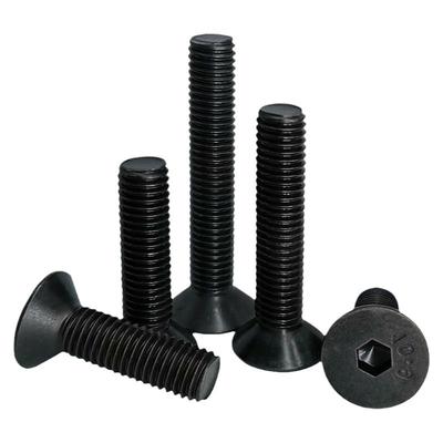 加硬内六角平沉头螺丝10.9级黑色