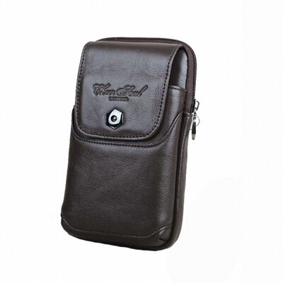 男士真皮多功能腰带手机包