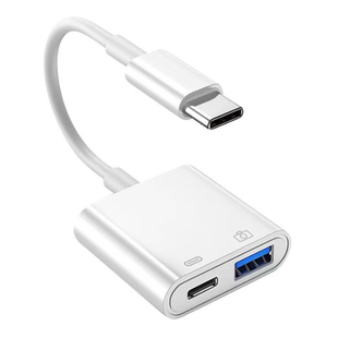 typec转usb分线器otg转接头三合一适用tpye-c接口转多口usb2.0转换器u盘乐视接口带充电口数据传输线优盘鼠标