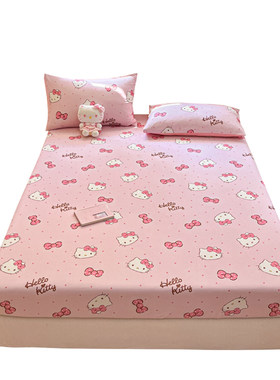 hellokitty全棉床笠单件儿童床罩