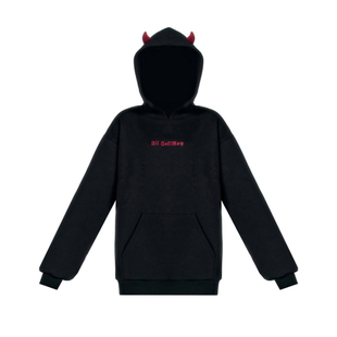 VOCK 小恶魔 暗黑日系甜酷少女万圣翅膀加绒连帽卫衣连衣裙小个子