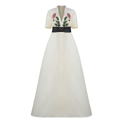 高级感后构想精工千褶盛装礼服裙