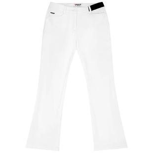 高尔夫裤子女秋冬新款女装微喇女裤白色加绒女士球裤冬季运动长裤