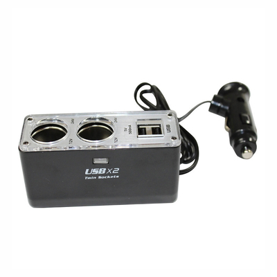 一分二插座车用带usb电源车充
