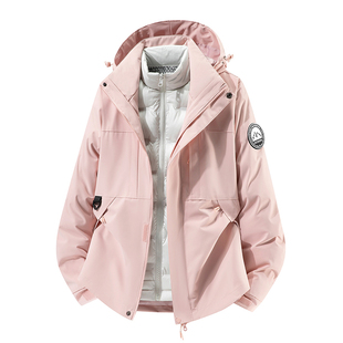 Wassup Wolf羽绒服男女2025新款秋冬三合一加厚登山滑雪冲锋外套