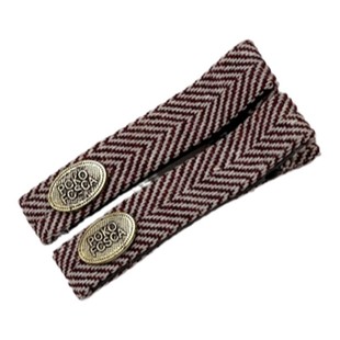 FUNCOCO|全包不挂头发~人字纹布艺一字刘海发夹前额碎发掐子对夹