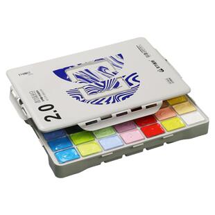 青竹水粉颜料美术生专用套装金典黑青竹画材水粉颜料48色大师丙粉果冻颜料工具一整套色彩50ml42色80ml流光白