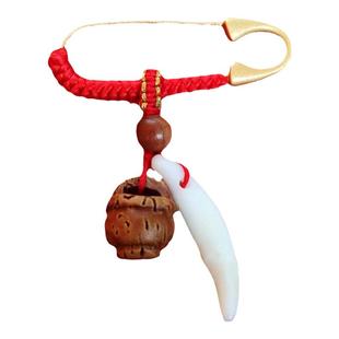 孕妇别针马宝宝蛇新生婴儿桃核桃篮出门出院医护夜班平安桃木挂件