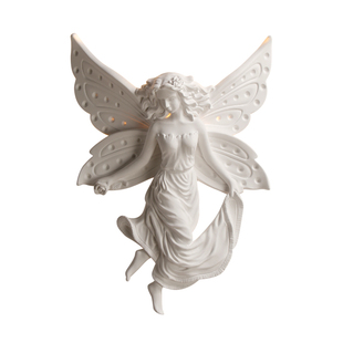 法式石膏壁灯天使背景墙客厅灯奶油风卧室床头高级感浮雕蝴蝶灯具