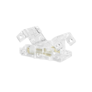 水晶头cob灯带免焊接头卡扣8mm透明裁剪连接器无暗区led转接插头