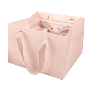 2026情人节正方形手提袋生日礼物袋礼品袋大号包装袋纸质零食礼物