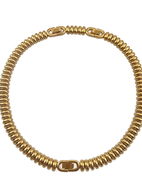 欧美小众设计双色拼接手工项链手链两用可拆卸颈链轻奢高级感