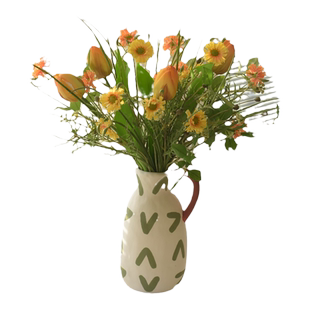 手捧仿真花束小雏菊郁金香法式优雅新娘结婚摄影道具家居装饰摆件