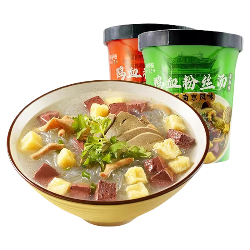 来伊份鸭血粉丝汤170g*5正宗南京特产懒人食品方便速食早餐夜宵