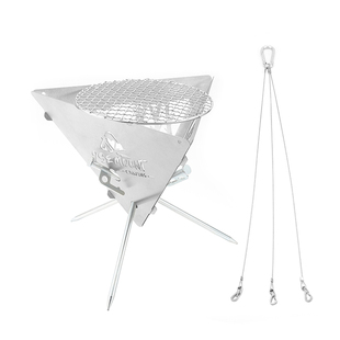 ISE MOUNT户外焚火架可拆卸三角支架焚火炉悬挂吊炉落地式焚火台