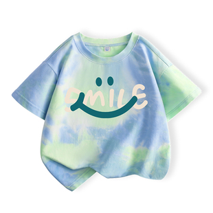 马卡乐童装儿童夏季纯棉短袖t恤男童圆领休闲痞帅风上衣半袖韩版