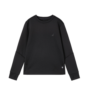 【光子空气绒】NAUTICA儿童长袖T恤抗菌抓绒卫衣男女童速干打底衫