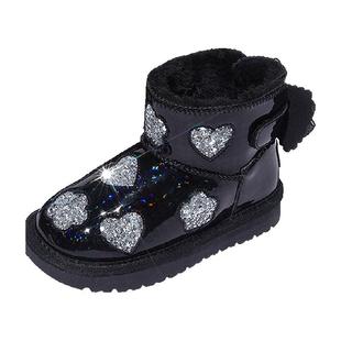 Snoffy斯纳菲儿童雪地靴2025冬季新款女童加绒靴子宝宝冬靴童靴女